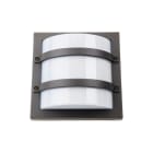 SG Lighting - Largo hublot carré avec protection du diffuseur graphite E27 classe I IP65