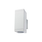 SG Lighting - Echo applique murale cubique blanc LED 2x6,2W GU10 3000K classe II IP54