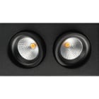 SG Lighting - Junistar Square Isosafe DTW downlight double noir 1120lm Ra>95 coupure de phase