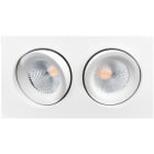 SG Lighting - Junistar Lux Square downlight double blanc 1240lm 4000K Ra 98 coupure de phase