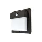 SG Lighting - Bassi hublot carré noir E27 avec détecteur PIR (infrarouge) classe I IP44