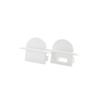 SG Lighting - Stripline blanc kit 2 embouts ronds en polycarbonate pour profil encastré