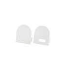 SG Lighting - Stripline blanc kit 2 embouts ronds en polycarbonate pour profil de plâtrage