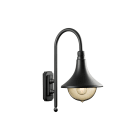 SG Lighting - Cornet applique murale col de cygne extérieur noir E27