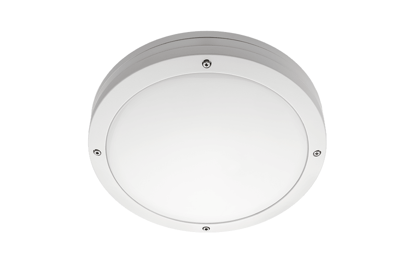 SG Lighting - Evje hublot extérieur blanc 2xE27 avec détecteur classe I IP65