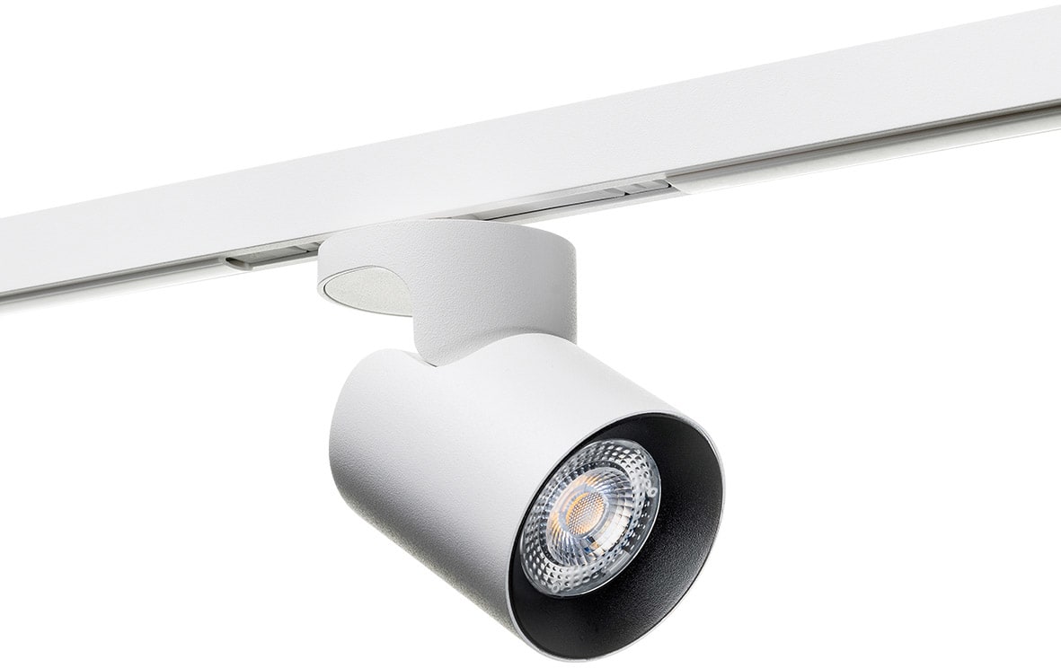 SG Lighting - Zip Aneto Mini spot rail blanc 570lm 3000K Ra>90 coupure de phase descendante