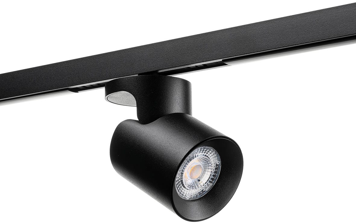SG Lighting - Zip Aneto Mini spot pour rail noir 2700K Ra>90 coupure de phase descendante