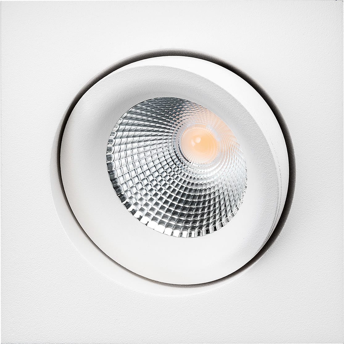 SG Lighting - Junistar Lux Square downlight blanc 590lm 3000K Ra 98 DALI-2