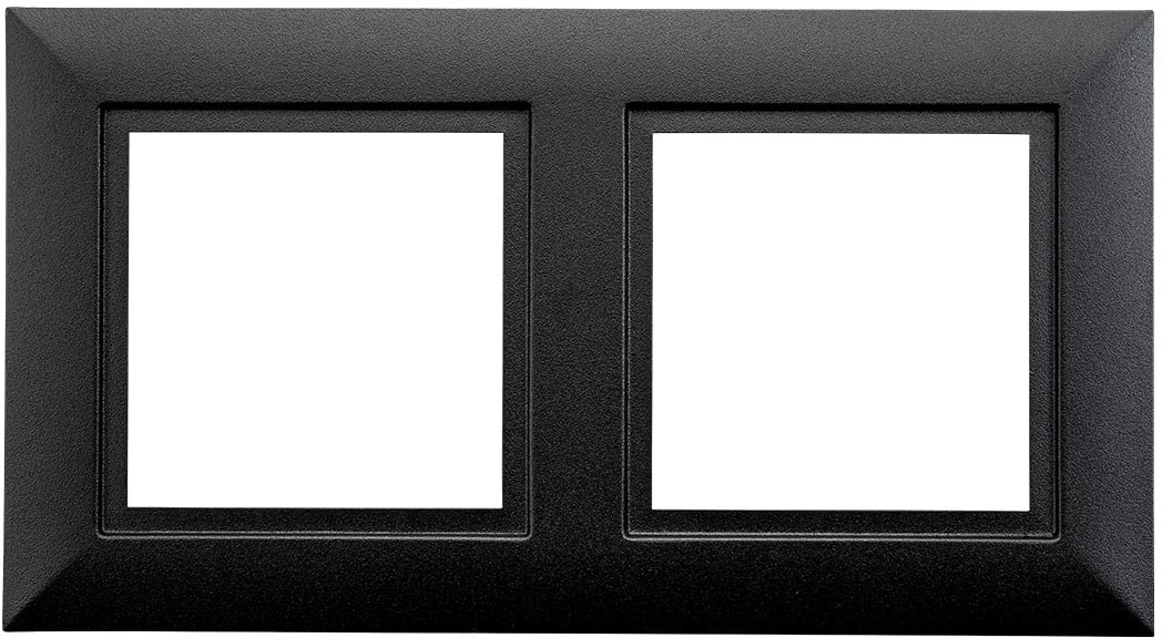 SG Lighting - Soft Square cadre pour deux downlights noir