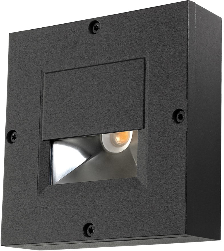 SG Lighting - Callisto Wall Square applique noir 140lm 3000K Ra>80 coupure de phase