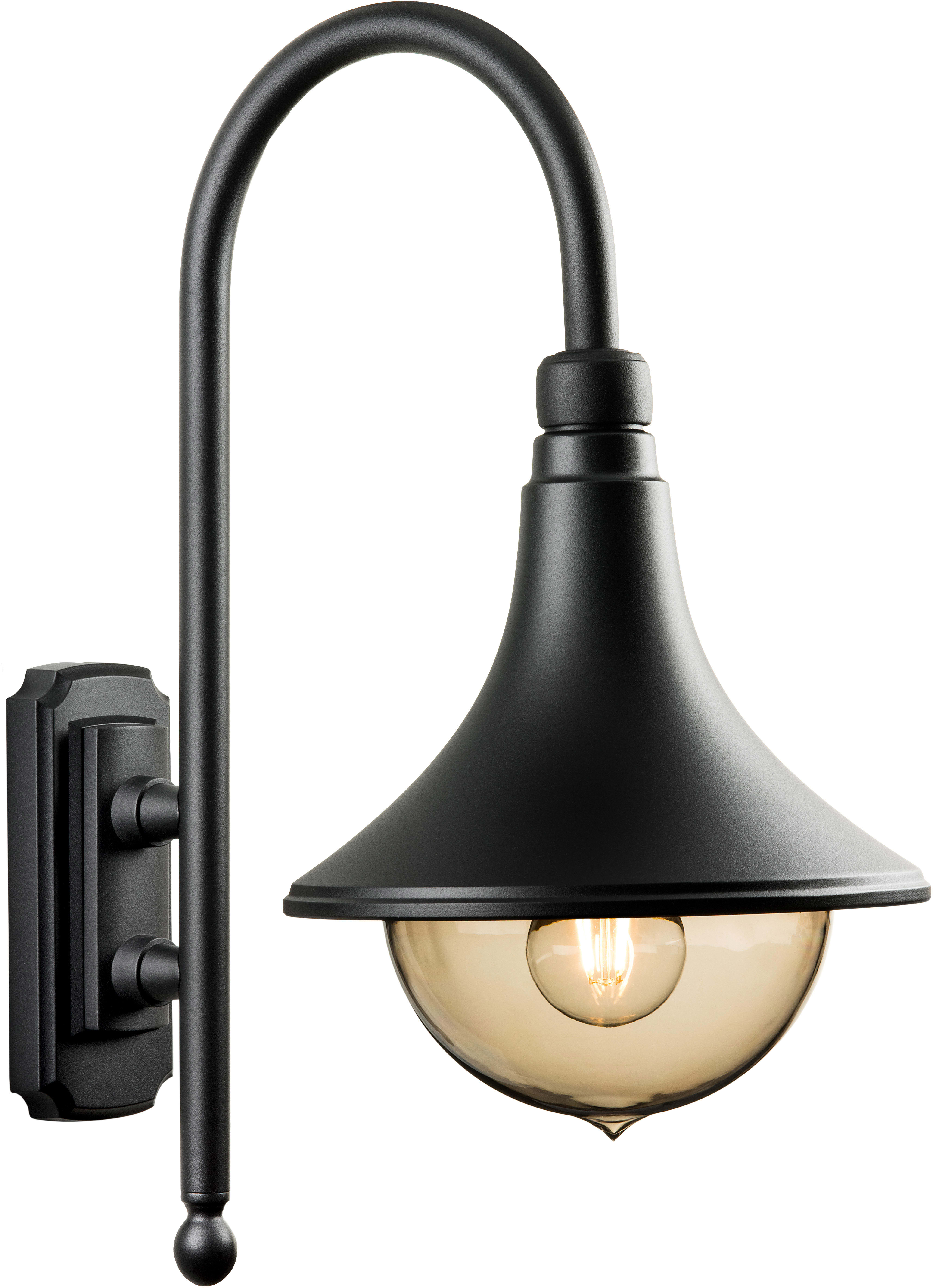 SG Lighting - Cornet applique murale col de cygne extérieur noir 220lm Ra>80 coupure de phase