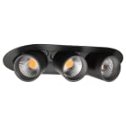 SG Lighting - Junistar Tube Round 3 x downlights noir 1130lm 4000K Ra>90 coupure de phase