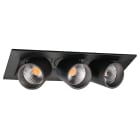SG Lighting - Junistar Tube Square 3 x downlights noir 1130lm 4000K Ra>90 coupure de phase