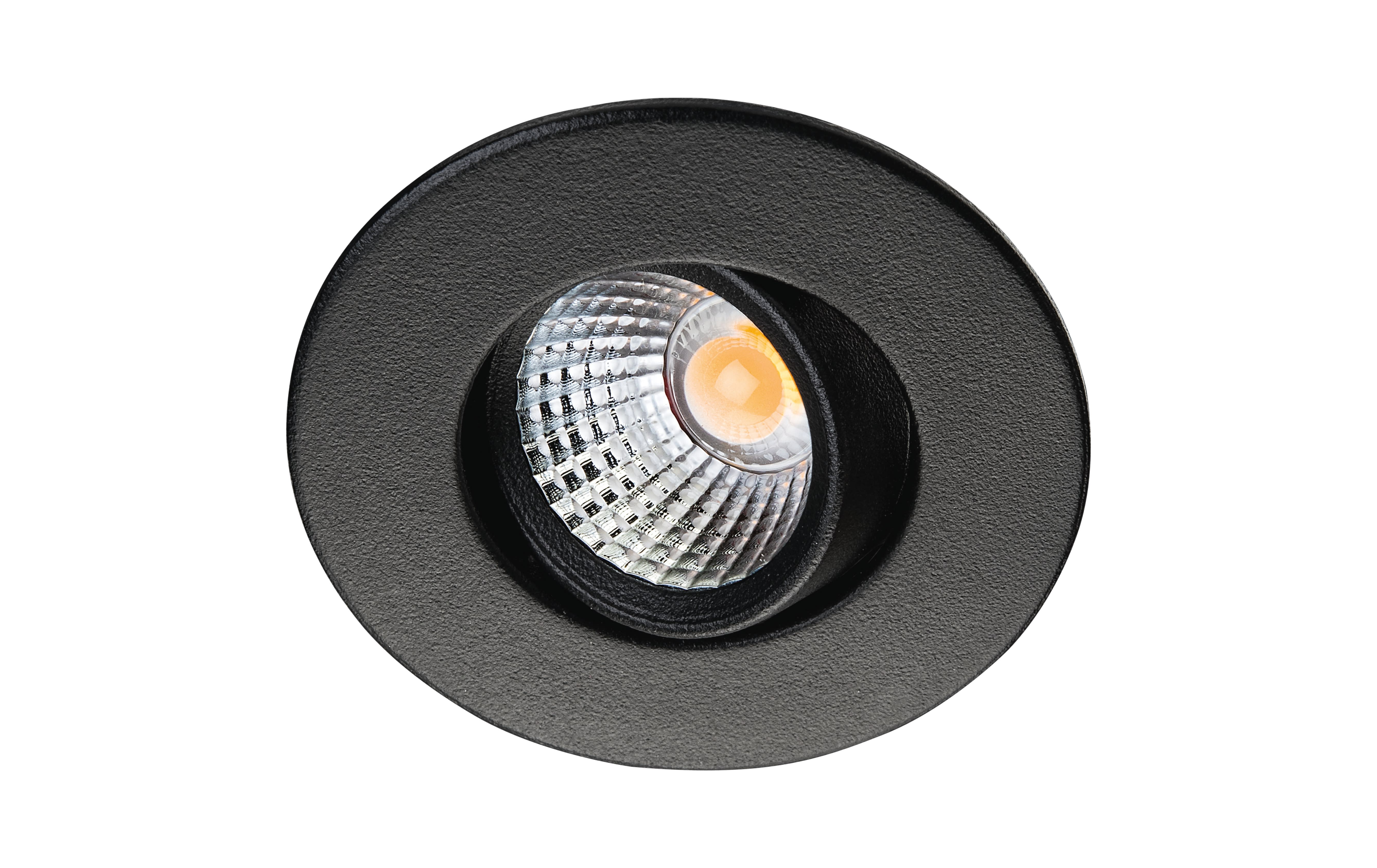 SG Lighting - Nano Tilt downlight noir 240lm 3000K Rasup a 90 alimentation non fournie