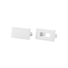 SG Lighting - Stripline Slim kit d'embout de finition carré en polycarbonate blanc