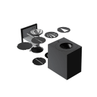 Nordlux - Applique murale - CANTO Kubi 2 - Aluminium - Blanc - LED Module Incl.