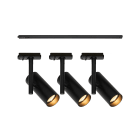 Nordlux - Luminaire sur rail - JEROME 3-kit + 1M rail - Aluminium - Noir - GU10