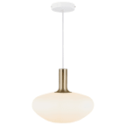 Nordlux - Suspension - ALTON 35 - Verre - Blanc - E27 - Dessus Laiton et Noir inclus