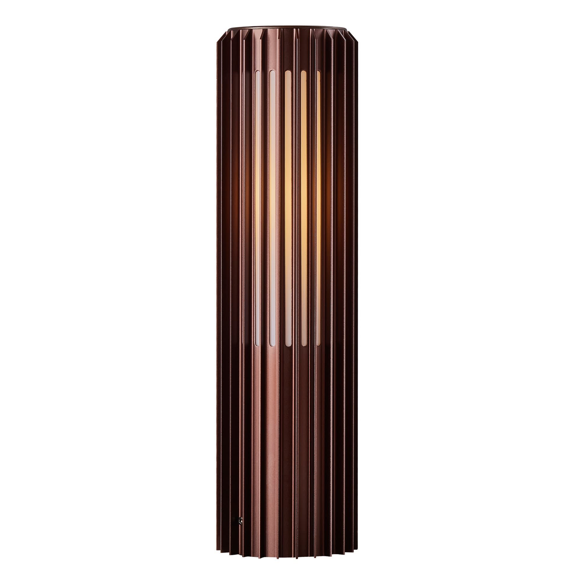 Nordlux - Potelet - ALUDRA 45 - Aluminium - Seaside marron metallise -  E27 - Base Incluse
