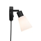 Nordlux - COLE, App murale, Noir-Opal, IP20, E14,