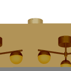 Nordlux - Plafonnier - CONTINA - Métal - Laiton brossé - G9