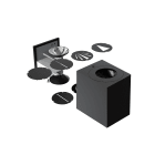 Nordlux - Applique murale - CANTO Kubi 2 - Aluminium - Blanc - LED Module Incl.