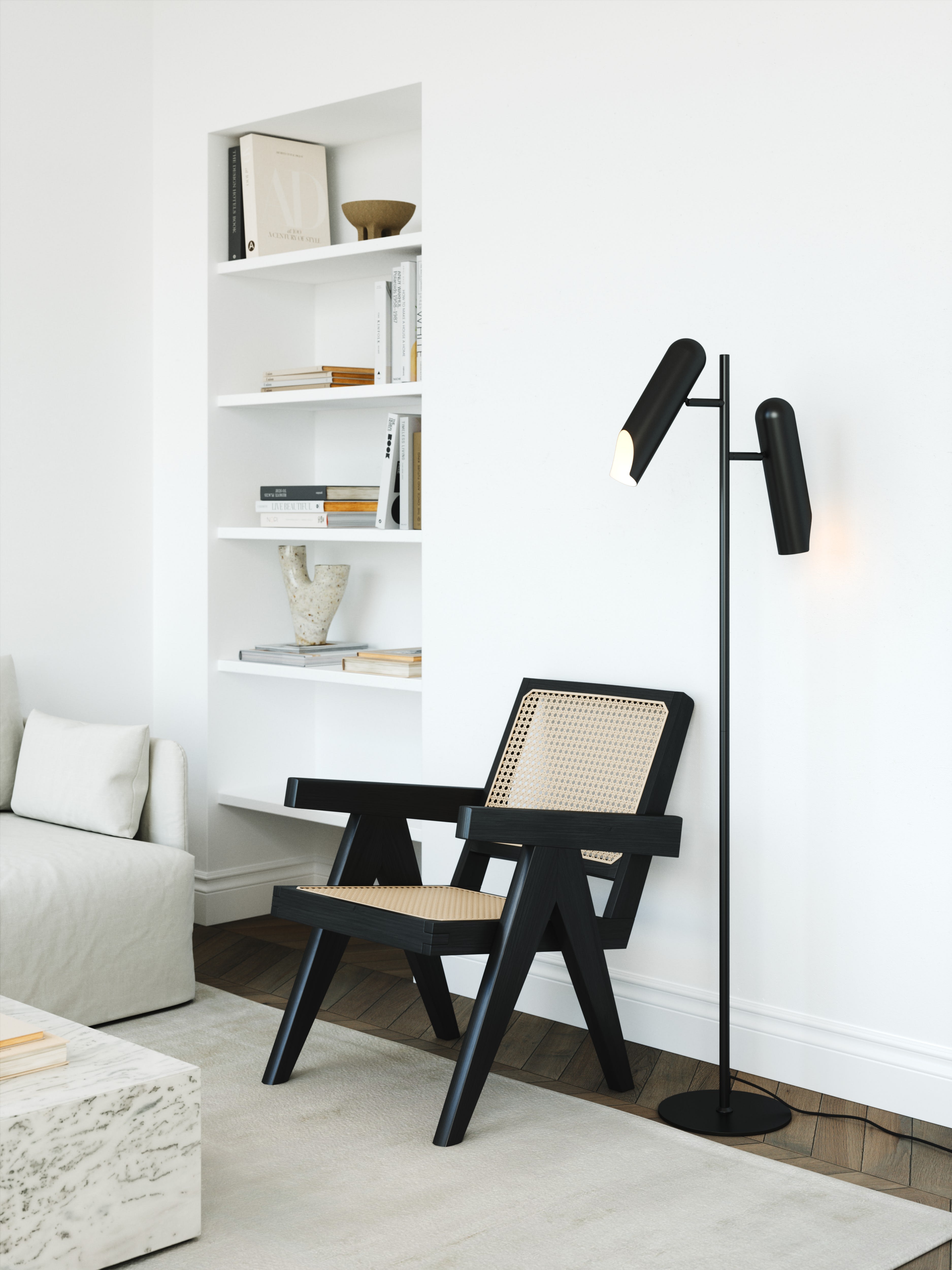 Nordlux - Lampadaire - ROCHELLE - Métal - Noir - GU10