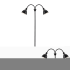Nordlux - Lampadaire - RAY Double - Métal - Noir - E14
