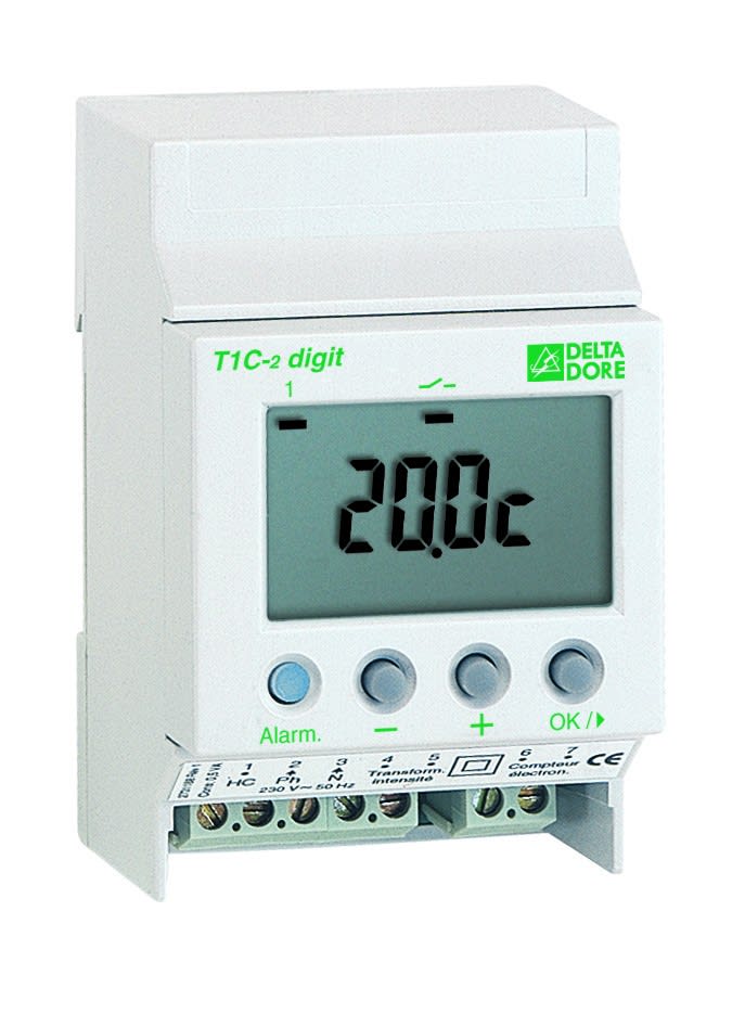 Delta Dore - T1C-2 Digit | Thermostat électronique modulaire multi-usages