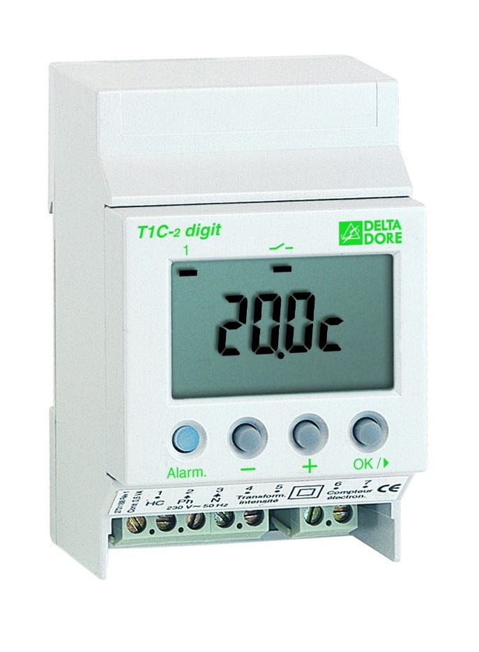 Delta Dore - T1C-2 Digit | Thermostat électronique modulaire multi-usages