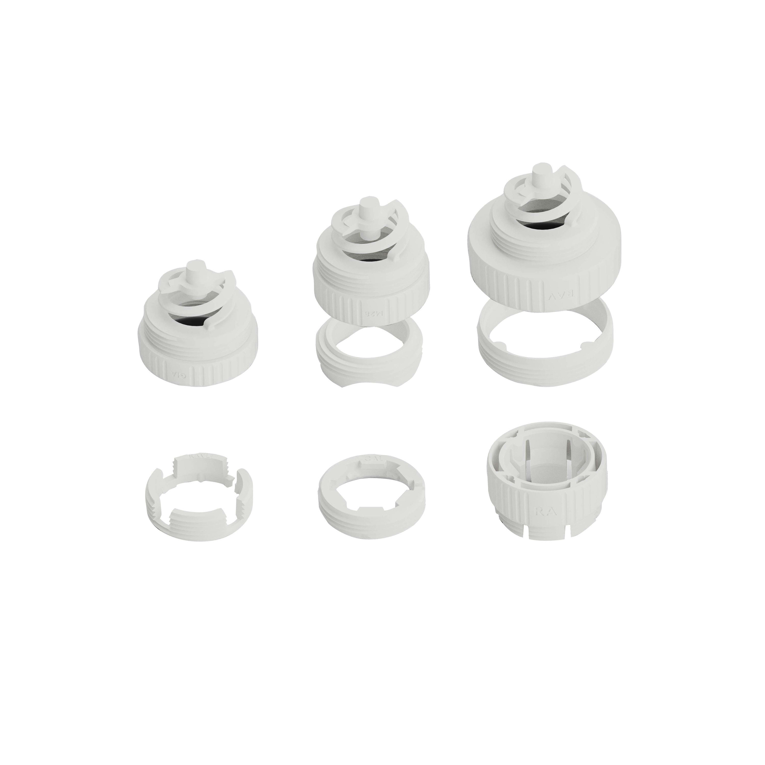 Delta Dore - Kit 6 adaptateurs Smart TRV | Danfoss RA, RAVL, RAV, M28x1,5, Caleffi, Giacomini