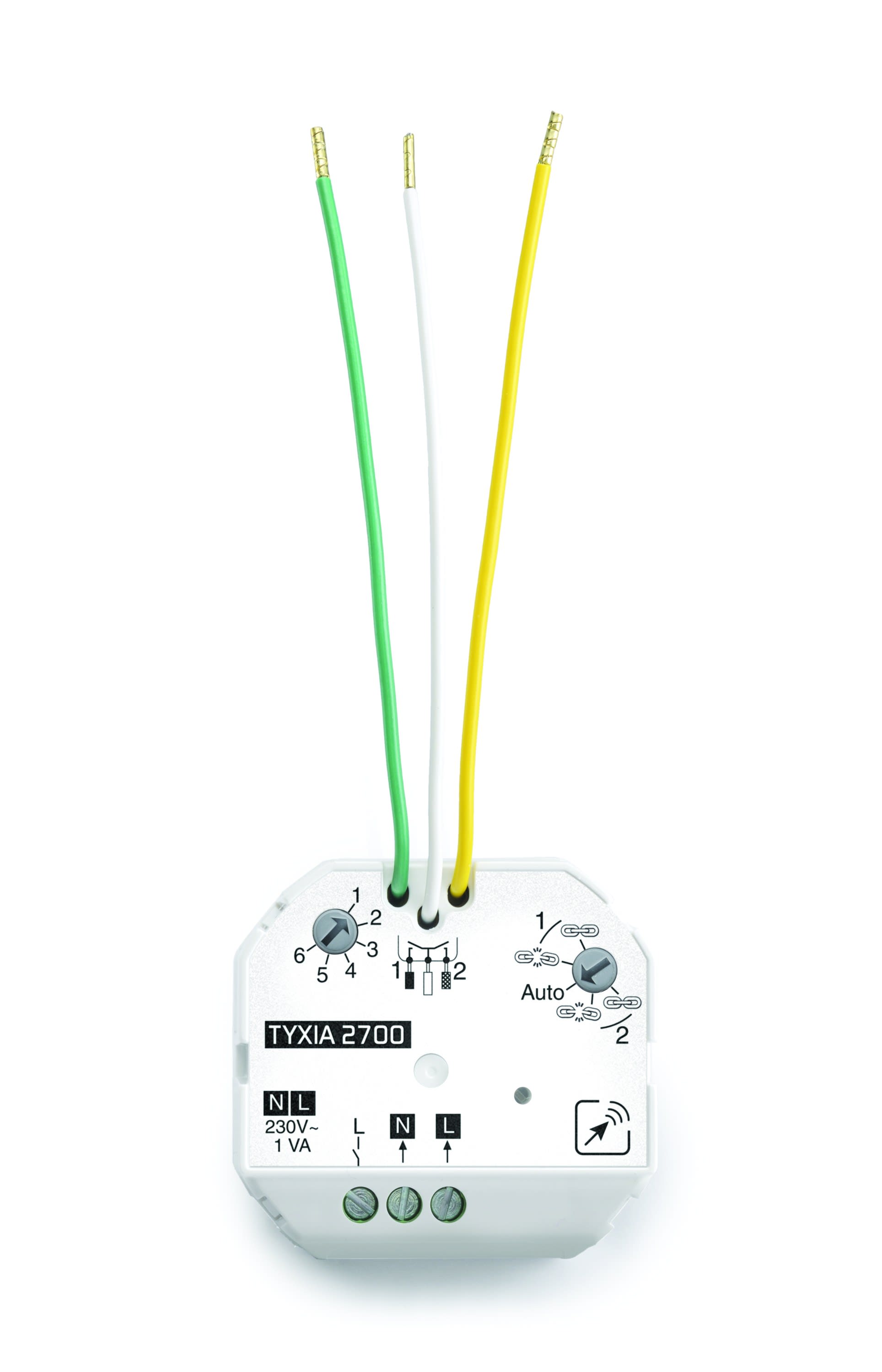 Delta Dore - Tyxia 2700 | Emetteur micromodule encastrable radio 2 voies multifonction