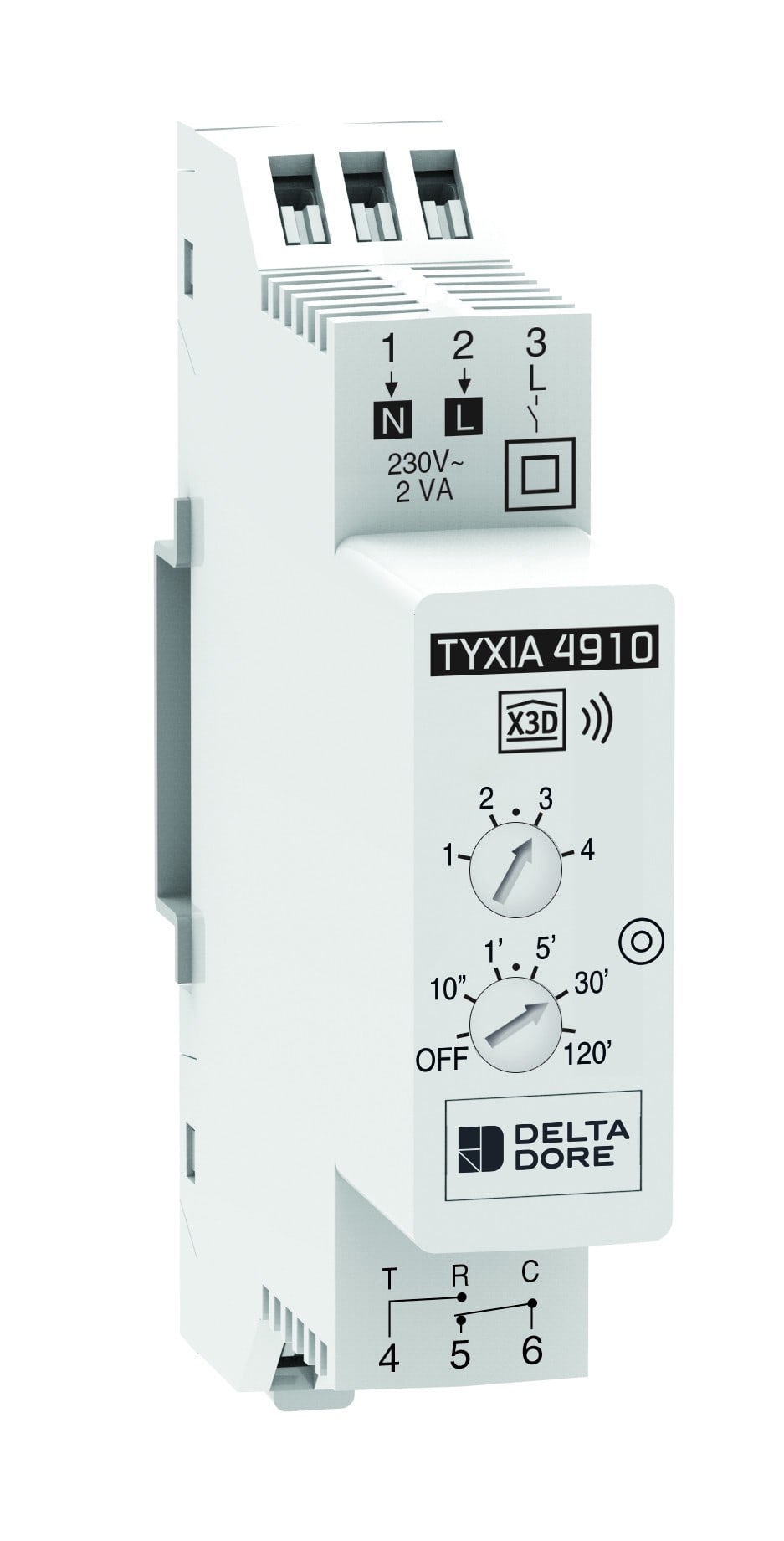 Delta Dore - Tyxia 4910 | Récepteur modulaire radio 1 voie On/Off - Minuterie