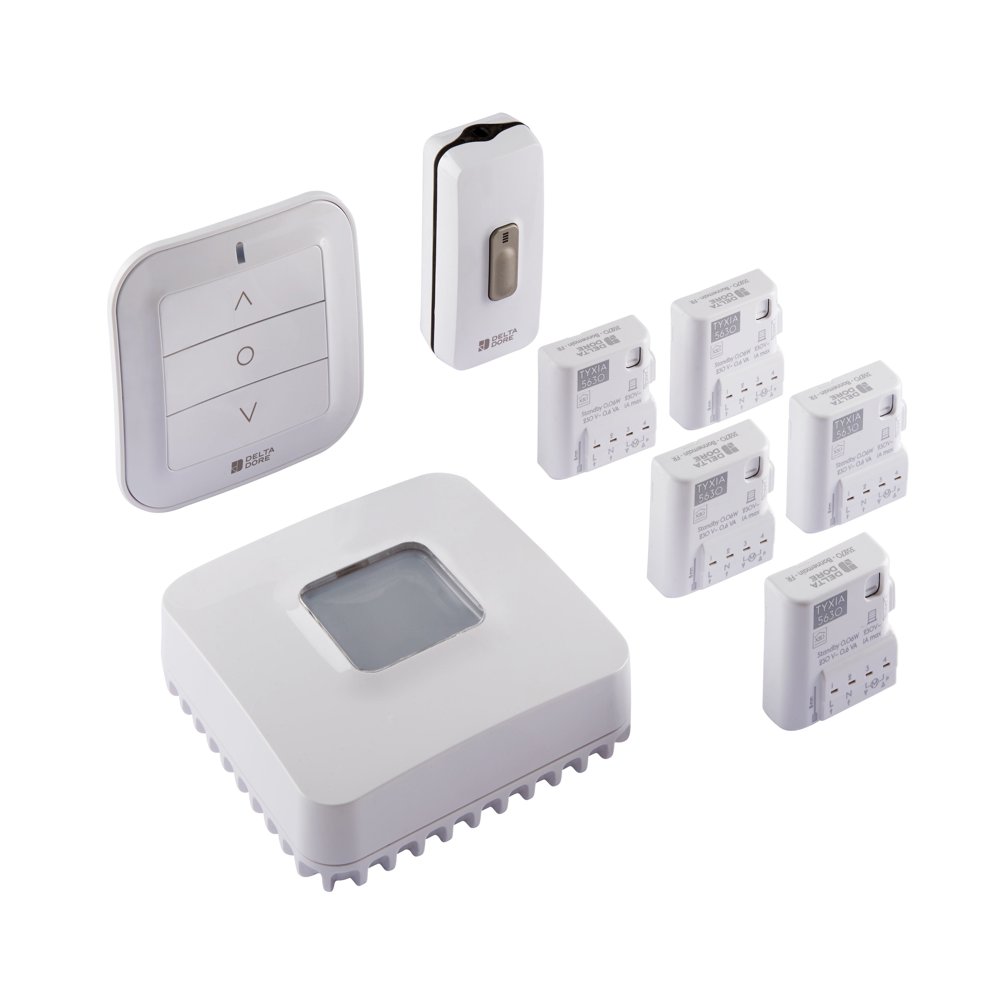 Delta Dore - Pack Tyxia 641 connecté | Pack pour volets roulants et lampe d'appoint