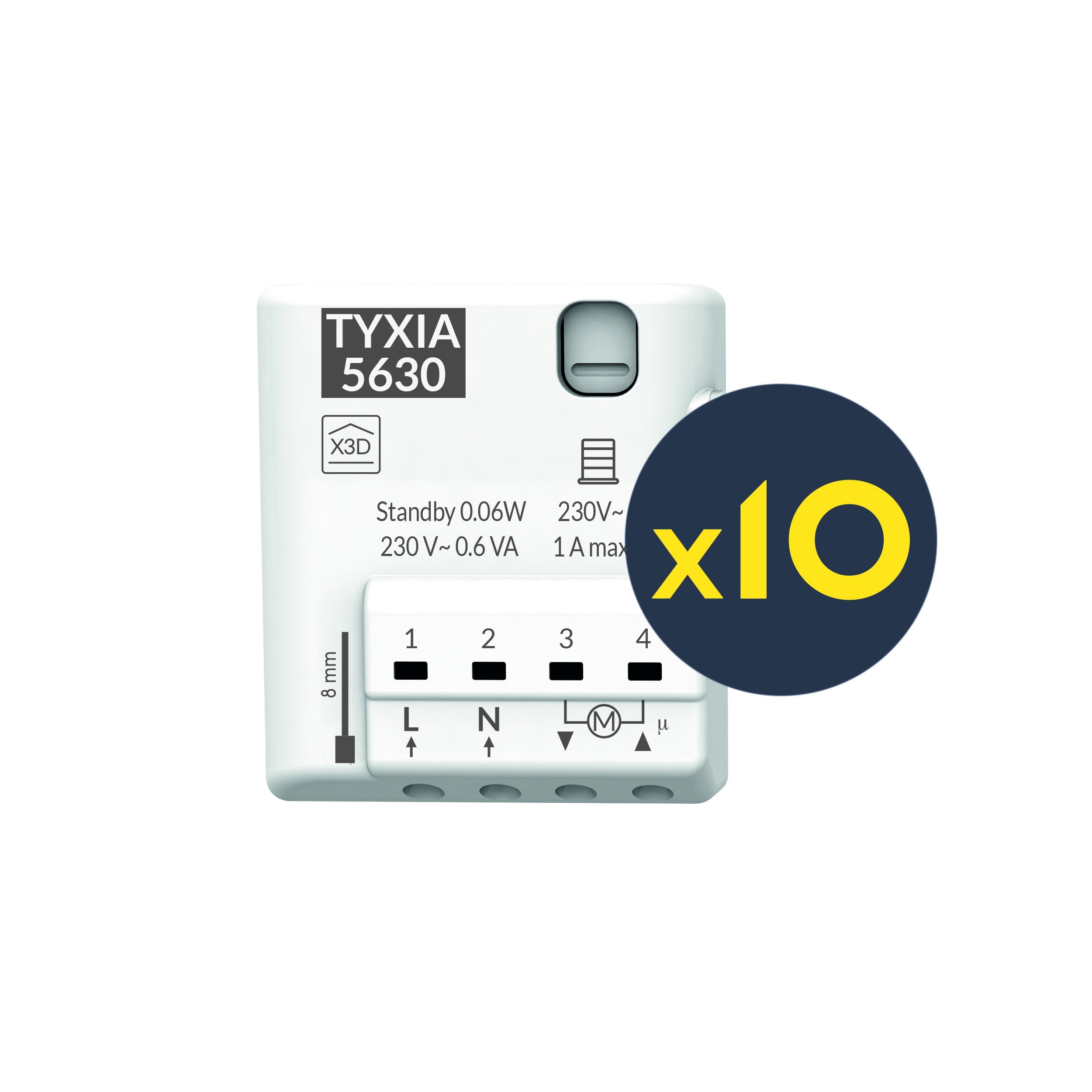 Delta Dore - Eco Pack Tyxia 5630 x 10 | Récepteurs micromodules radio pour volets roulants