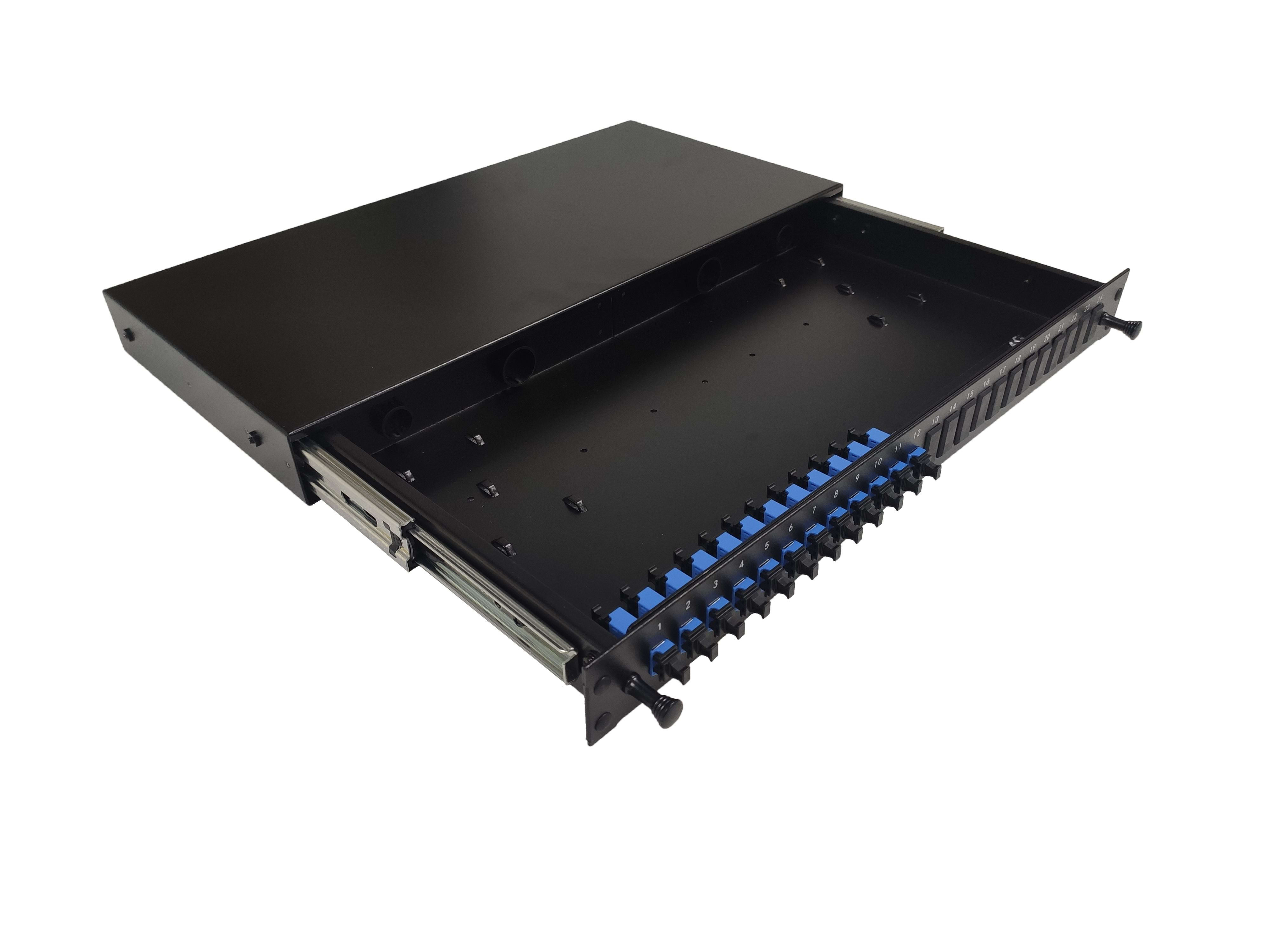 Xelan - TIROIR OPTIQUE EQUIPE DE 12 TRAVERSEES LC DUPLEX MONOMODE 1U