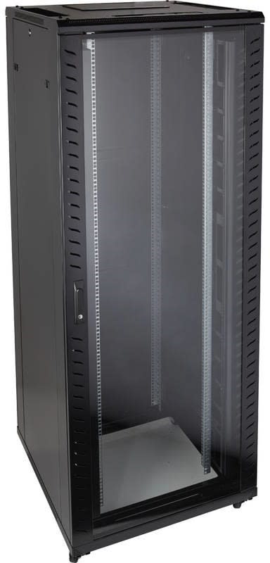 Xelan - BAIE RESEAUX 42U 800X600 RAL 9004 PORTE AVT-ARR + 4 MONTANTS + ROULETTES - CHARG