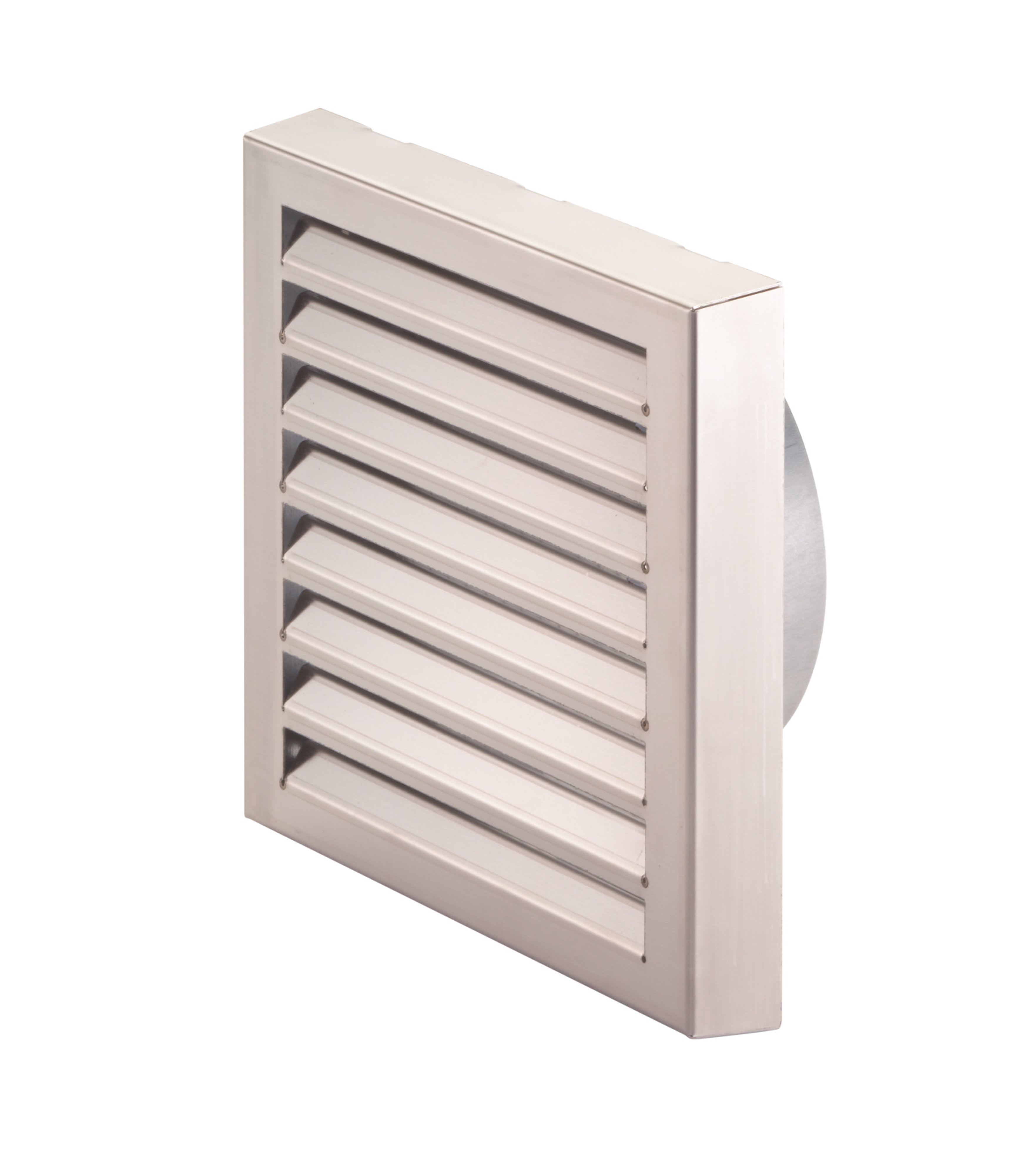 Zehnder - Grille murale inox - 330x330mm - raccord rond DN 200 mm