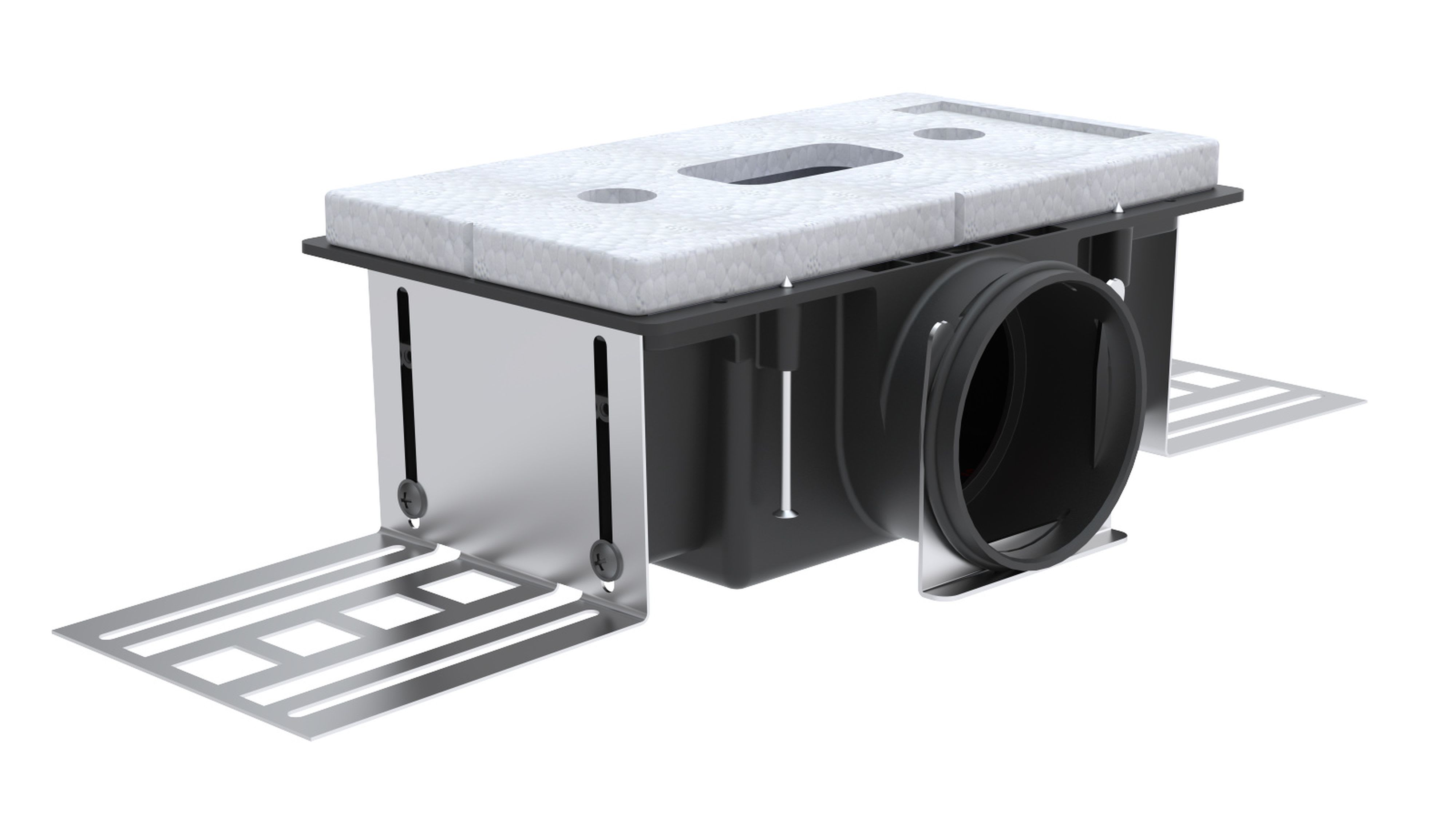 Zehnder - Boîtier de raccordement CLD-P 75, H=85mm, raccordement Latéral