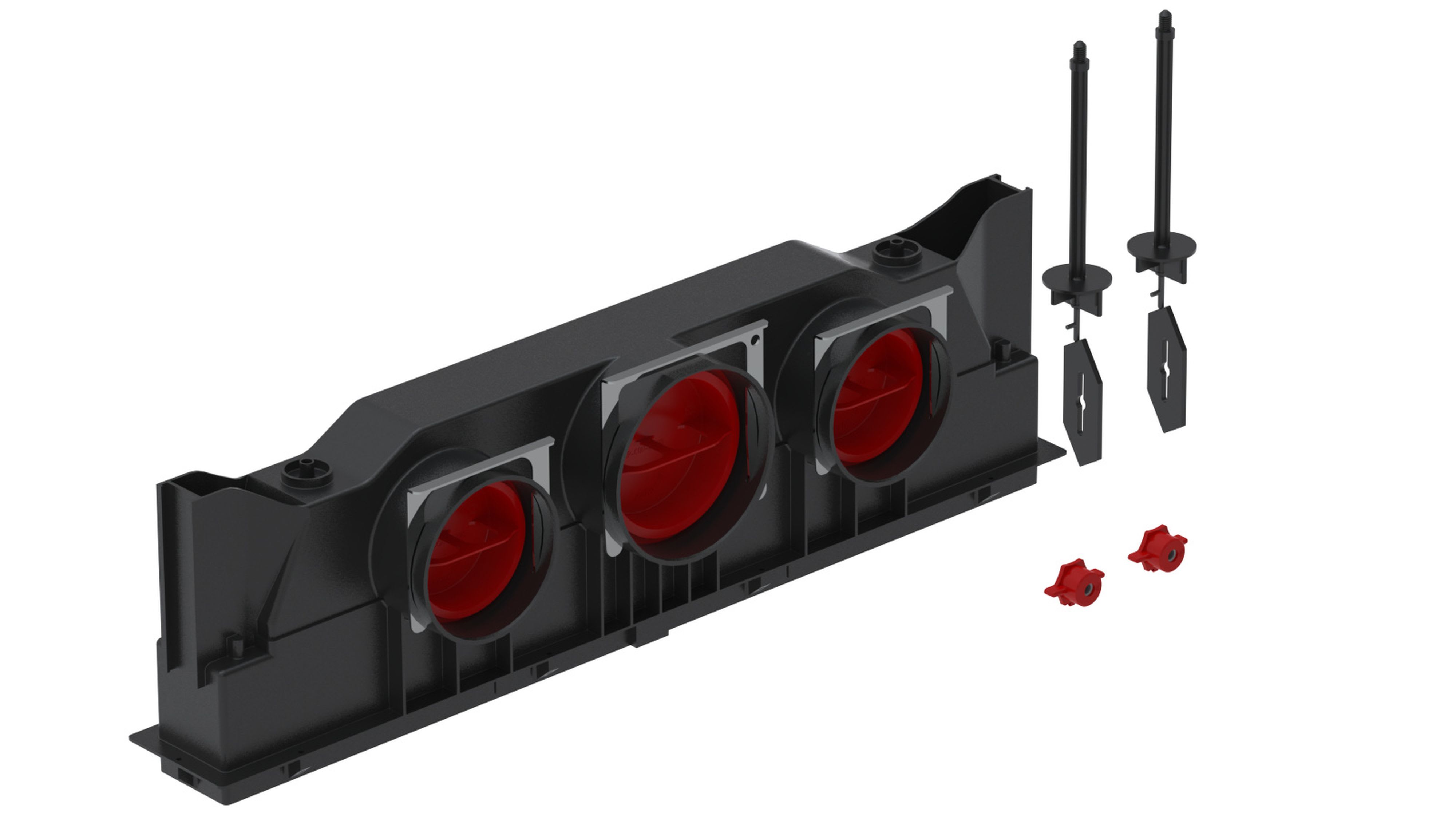 Zehnder - Boîtier encastré pour bouche design Linea / Bilamina CSB-P 600 1X110 2X90