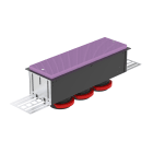 Zehnder - Boîtier de raccordement CLD-P 3X75, H=115mm, Raccordement Arrière