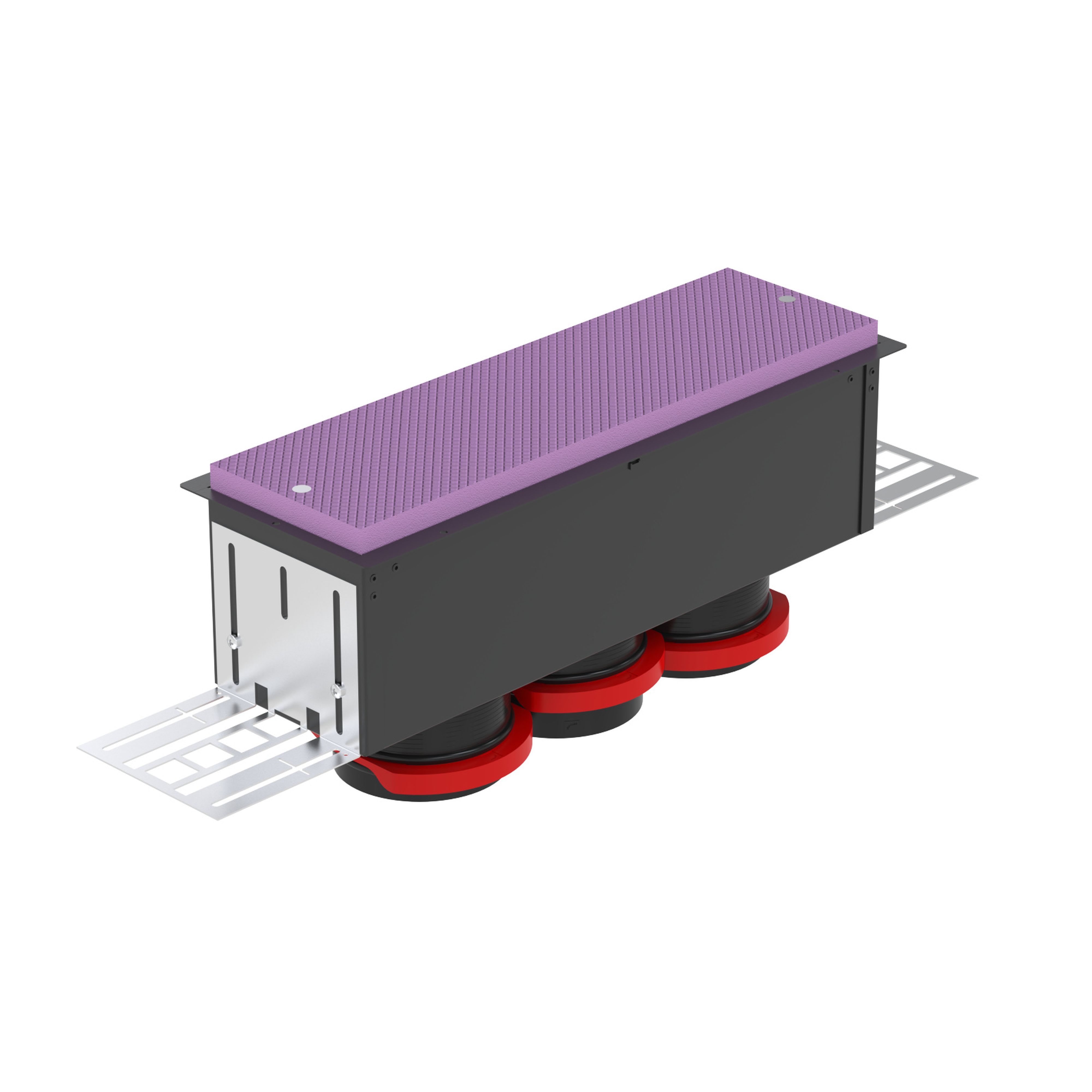 Zehnder - Boîtier de raccordement CLD-P 3X90, H=115mm, Raccordement  Arrière