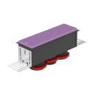 Zehnder - Boîtier de raccordement CLD-P 3X90, H=115mm, Raccordement Arrière