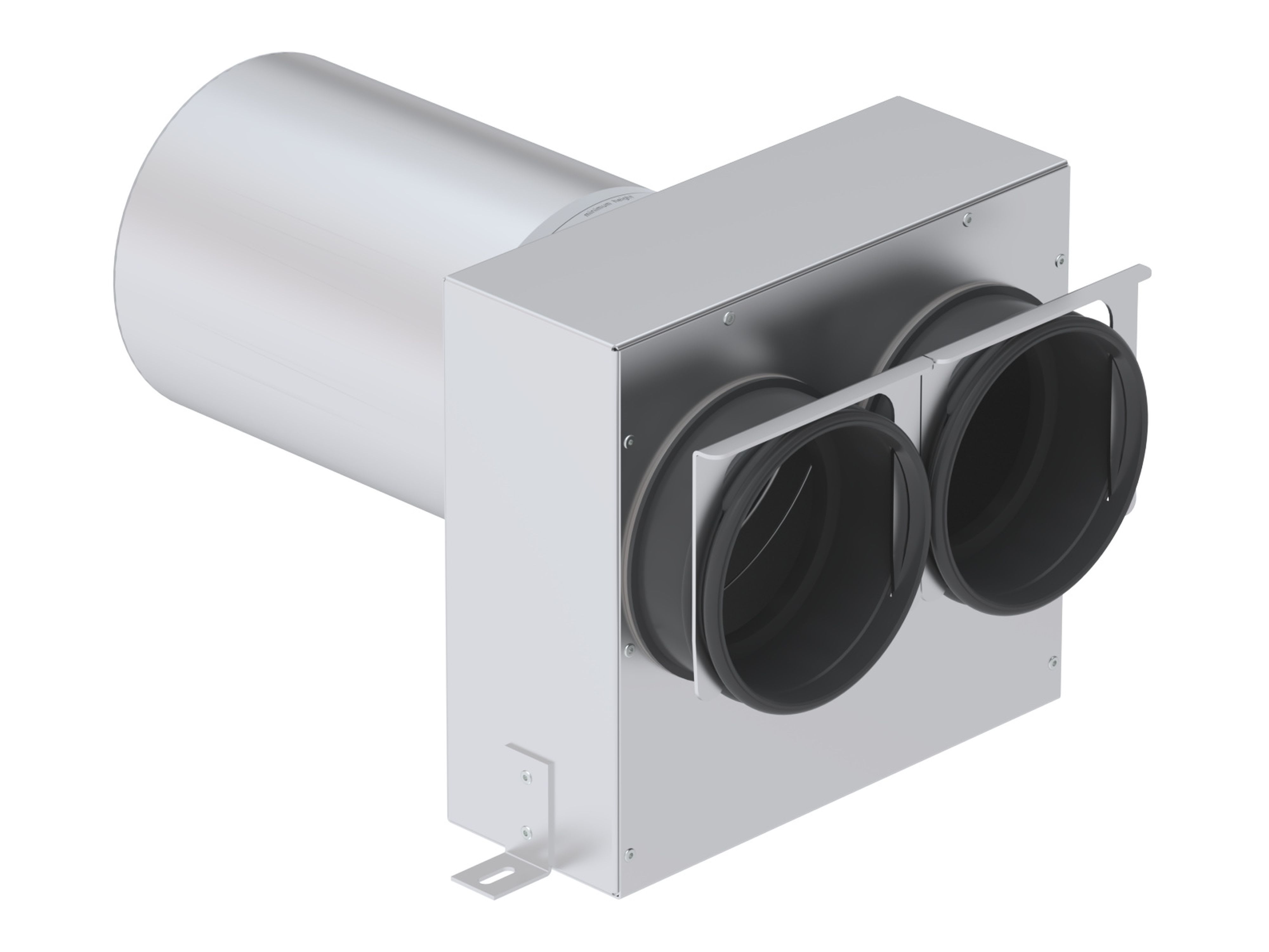 Zehnder - Boîtier TVA P 90 DN 125/2x90, double- raccordement à l'arrière. Max 120 m3/h