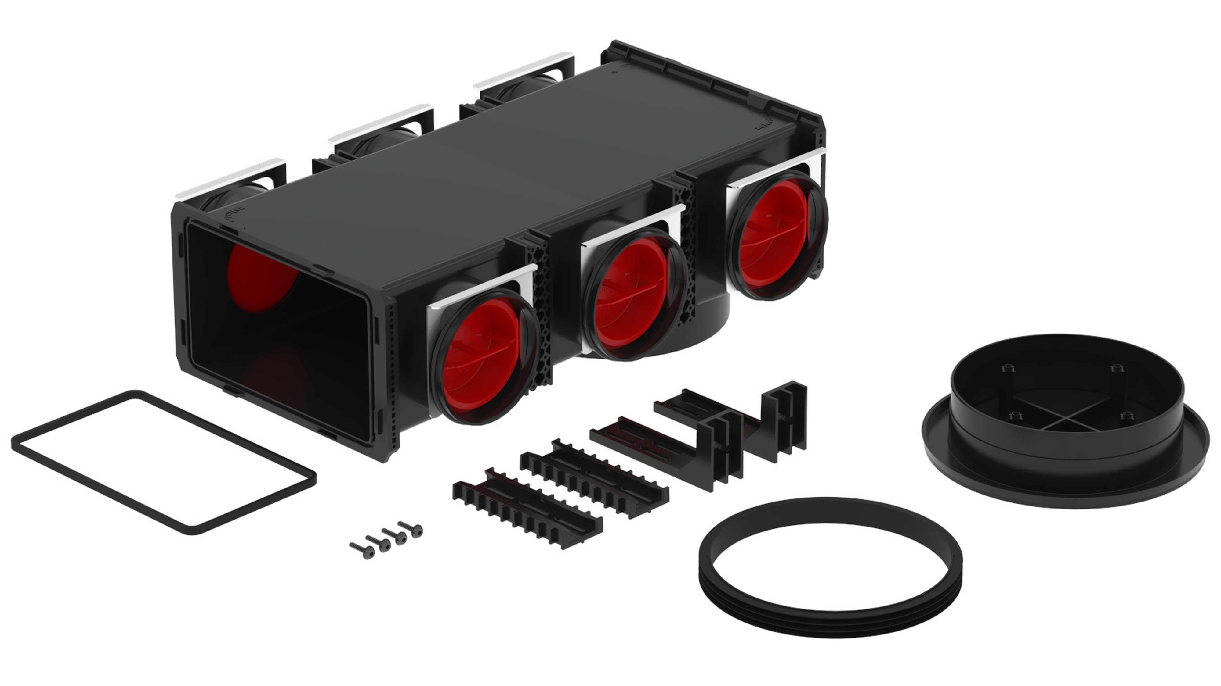 Zehnder - Distributeur ComfoCube Flex 6xDN90 avec connection DN160 (Rénov.Sans silencieux)