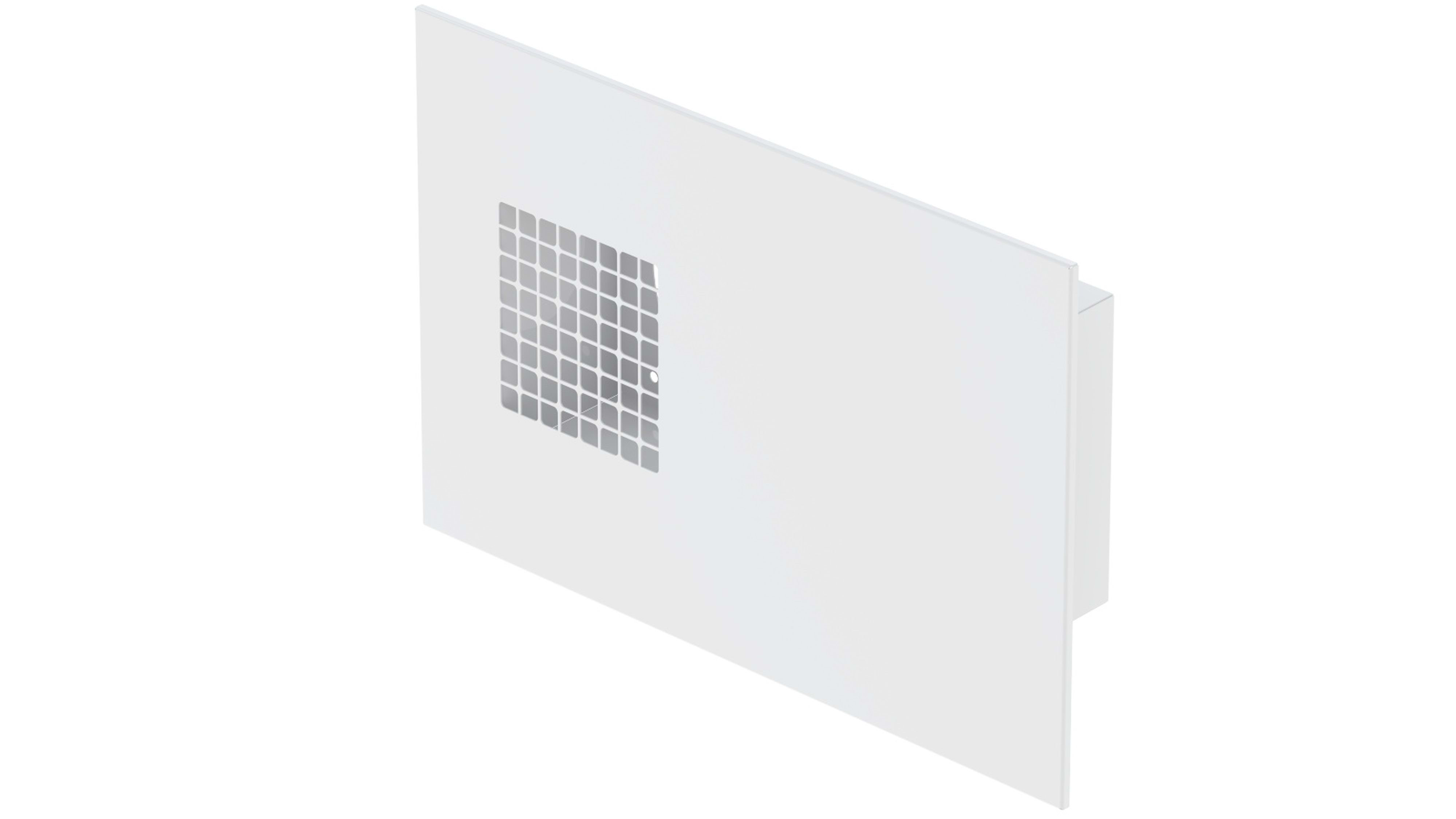 Zehnder - Grille combinée Dupla DN125, prise d'air droite, blanche. 200m3/h max