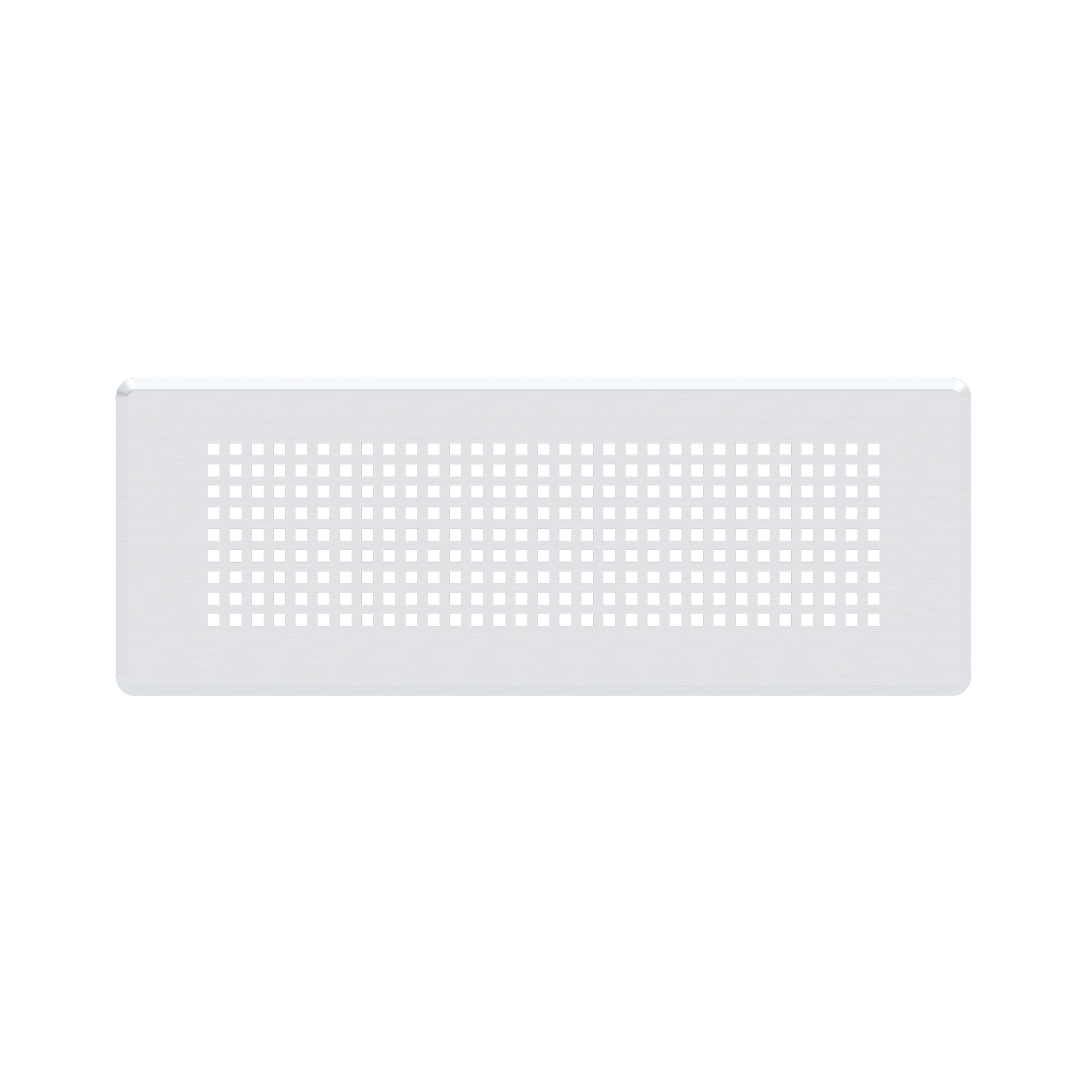 Zehnder - Grille design longue pour boîtier CLD 2X90 Zehnder Torino Blanche