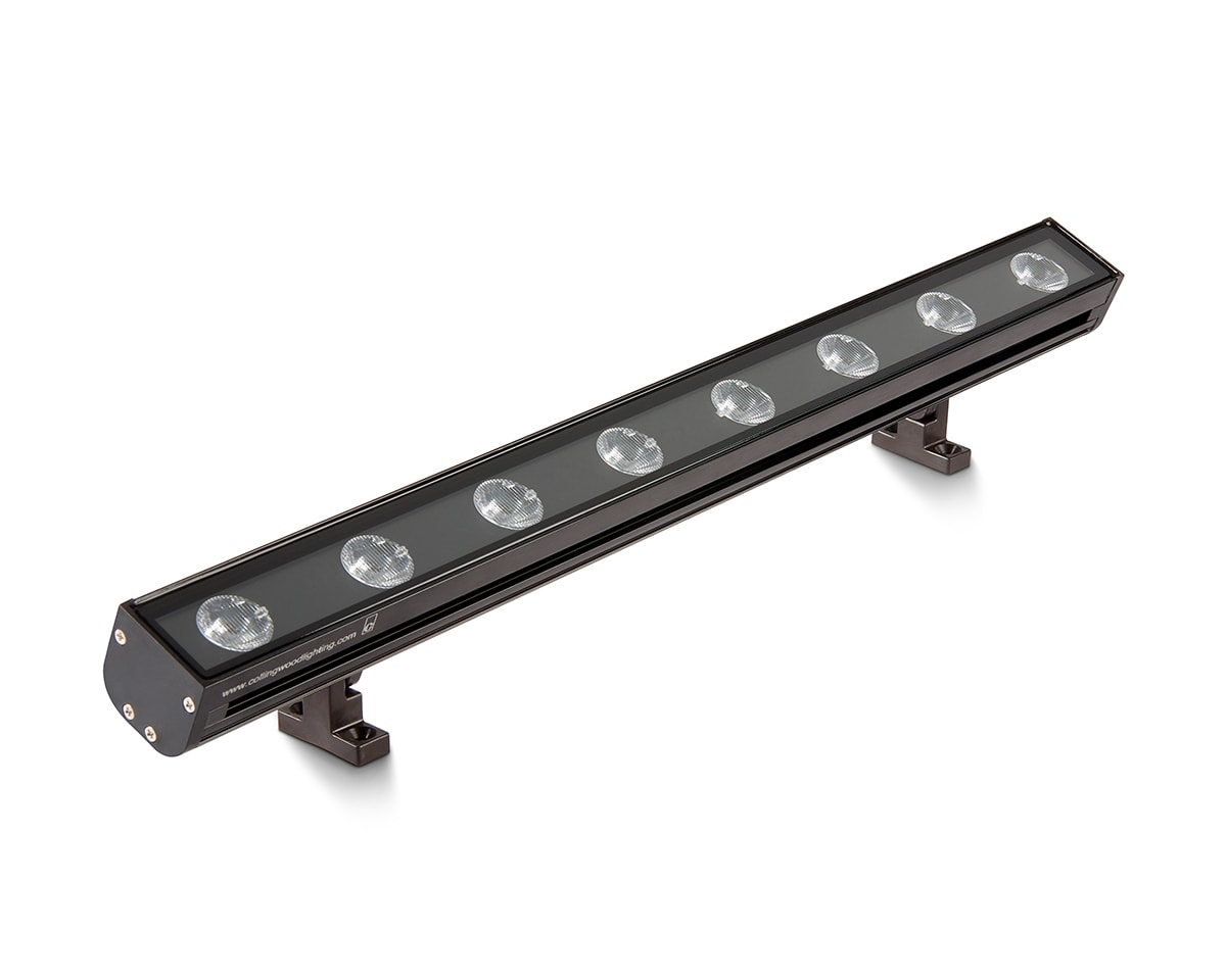 Collingwood - LEDLINE, barre LED noire faisceau asymetrique de 25X6, IP65, 4000K, 400mm, 19W