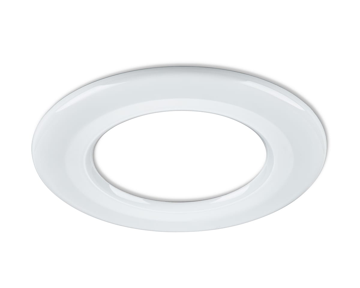 Collingwood - Collerette ronde blanc brillant pour les encastres de plafond H4