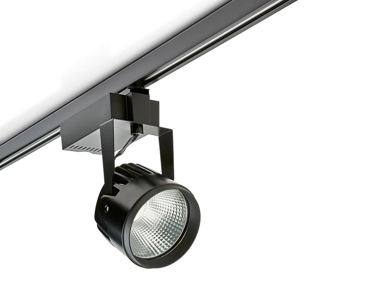 Collingwood - Projecteur LED sur rail non dimmable, noir, 38W, 3000K, IP20, faisceau de 70